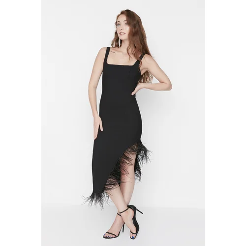 Trendyol Black Knitted Woven Dress