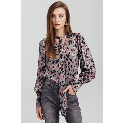 Legendww zenska siva bluza sa sarenim animal printom i masnom Cene