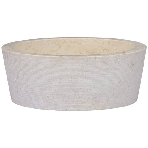 The Living Store Umivalnik krem Ø40x15 cm marmor - Umivalnik, (21751179) Cene