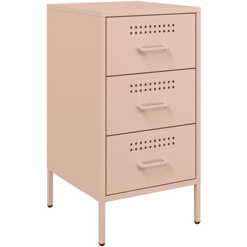 Maison Chic Nočna omarica - Nočna miza roza 36x39x68 cm jeklo, (21688721) Slike