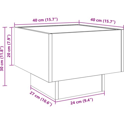 vidaXL Ormarić za pohranu Crni hrast 40 x 40 x 30 cm Cijene