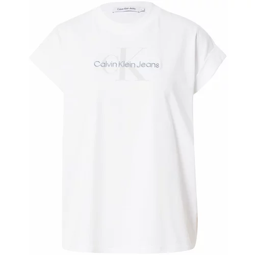Calvin Klein Jeans Majica siva / svetlo siva / bela