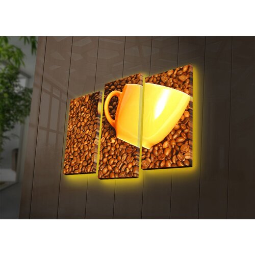 Wallity Set slika sa LED osvetljenjem 3PATDACT-1, 3 Dela Cene