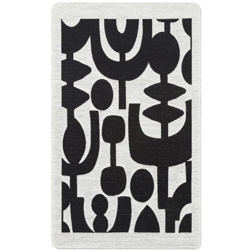 Conceptum Hypnose arn 07 - white, black whiteblack carpet (75 x 180) Slike