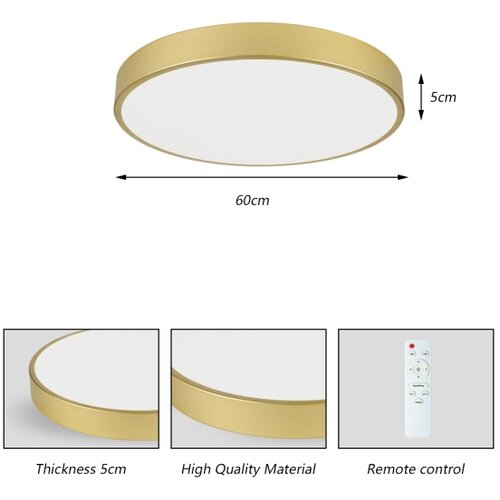  Brilagi - LED prigu&amp;scaron;iva svetiljka POOL LED/60W/230V 3000-6000K prečnik 60 cm zlatna + daljinski upravljač Slike