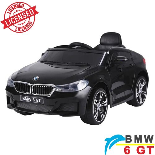 BMW 6 GT - Licencirani auto na akumulator - Meke gume + kožno sedi&scaron;te - Crni Cene