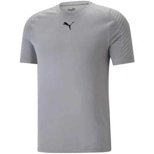 Puma Tehnička sportska majica taupe siva / crna