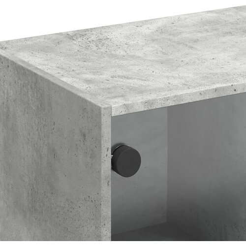  ormarić sa staklenim vratima boja betona 102x37x42 cm Slike
