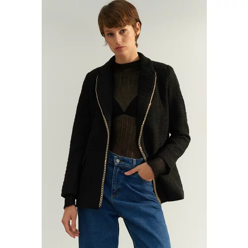 Trendyol Black Limited Edition Regular Lined Woven Blazer Jacket