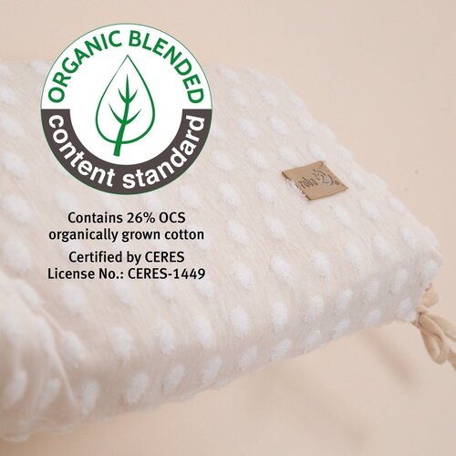 Roba Bež za&amp;scaron;čitna obza posteljico iz me&amp;scaron;anice bombaža 170 cm Frosty Almond &amp;ndash; Slike