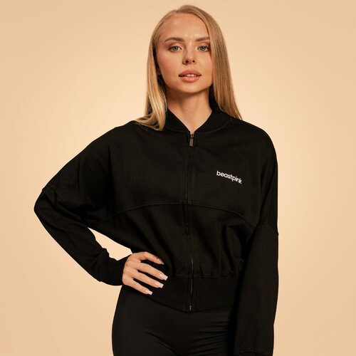 BeastPink Ženska dukserica Zip-Up Bliss Black Cijene