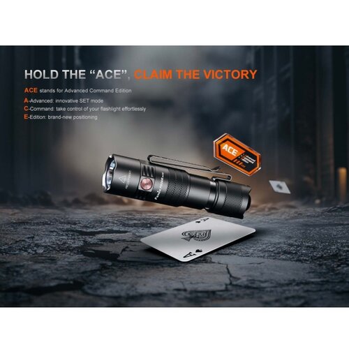 Fenix PD26RACE - punjiva led baterijska lampa, prigu&amp;scaron;iva, led/usb, 1600 mah, IP68, 1300 lm, 556 h, crna Slike