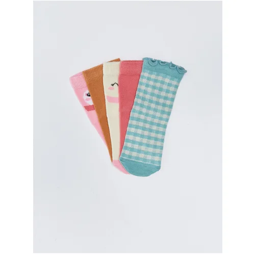 LC Waikiki 5-Piece Patterned Baby Girl Socks