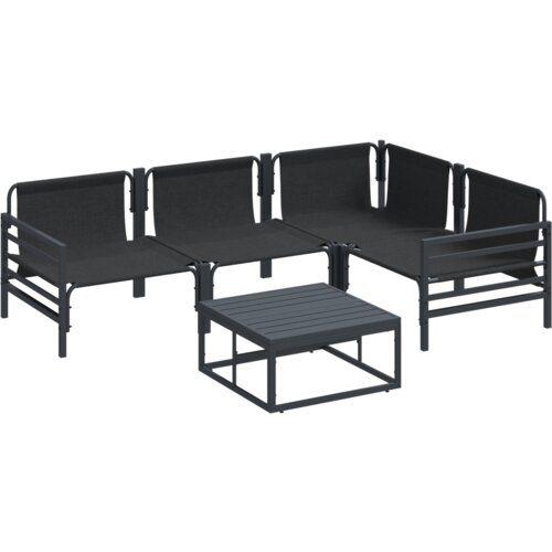 vidaXL Sjedeća garnitura za vrt 6 pcs Antracitno siva Čelik Cijene