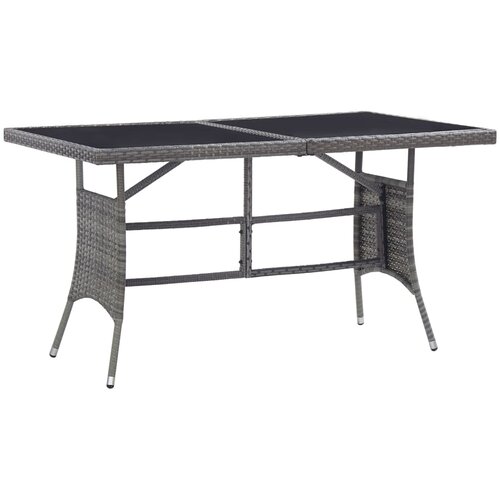  Vrtni stol sivi 140 x 80 x 74 cm od poliratana Cene