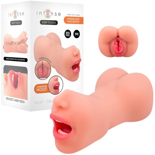 Intense Deep Touch Riley - realistična usta in vagina masturbator (natur) Cene