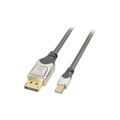 Lindy Mini-DisplayPort / DisplayPort adapterski kabel Mini DisplayPort utikač, DisplayPort utikač 0.50 m siva 36310 DisplayPort kabel Cijene