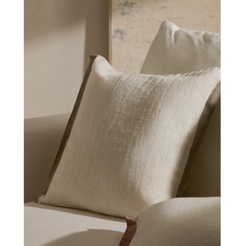 Kave Home Lanena prevleka za blazino 50x50 cm Suerta &amp;ndash; Slike