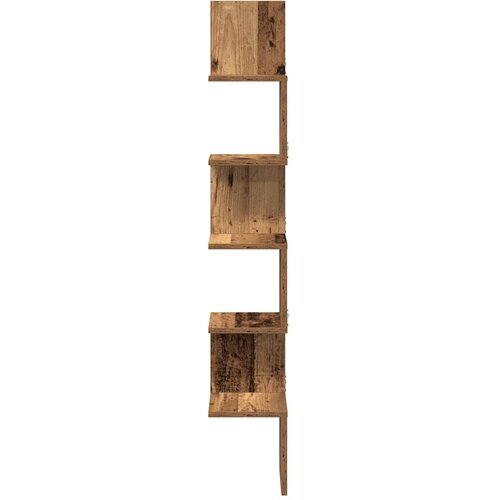  Zidna kutna polica staro drvo 20x20x127,5 cm konstruirano drvo Slike