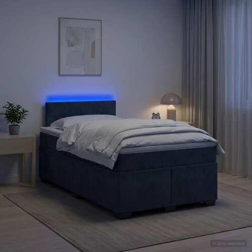  s box springom, madracem i LED-om Tamnosiva 120 x 190 cm Cene