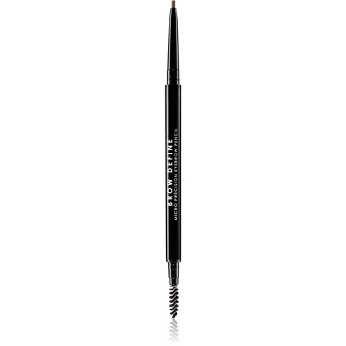 MUA Makeup Academy Brow Define natančni svinčnik za obrvi s krtačko odtenek Mid Brown