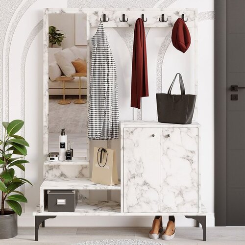 Hanah home andy - carrara marble carrara marble hall stand Cene