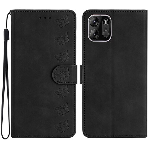 INORCO Ovitek za telefon Tecno Spark Go 2023 4G PU usnjeno stojalo Shell z vtisnjenim metuljem, preklopni ovitek za denarnico, (22035814) Slike
