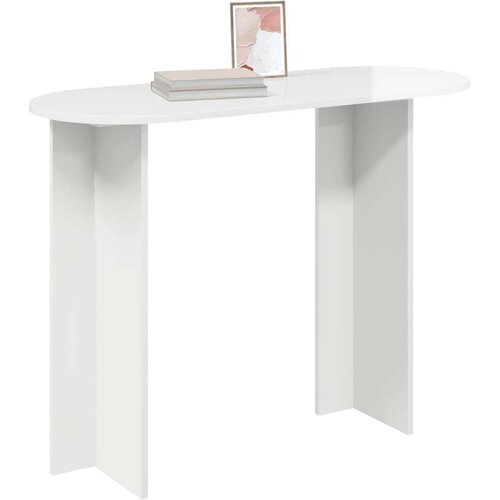  Konzolna stolica Bijela visokog sjaja 100 x 39 5 x 75 cm - Bijela visokog sjaja Slike
