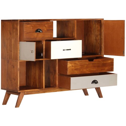  Komoda od masivnog bagremovog drva 115 x 35 x 86 cm Slike