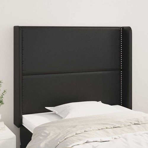  Uzglavlje s ušima crni 103x16x118/128 cm od umjetne kože Cijene