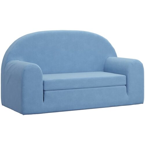 Maison Chic Raztegljiv Otro&amp;scaron;ki kavč - Otro&amp;scaron;ki divan - Otro&amp;scaron;ki sedež dvosed moder mehak pli&amp;scaron;, (21729548) Slike