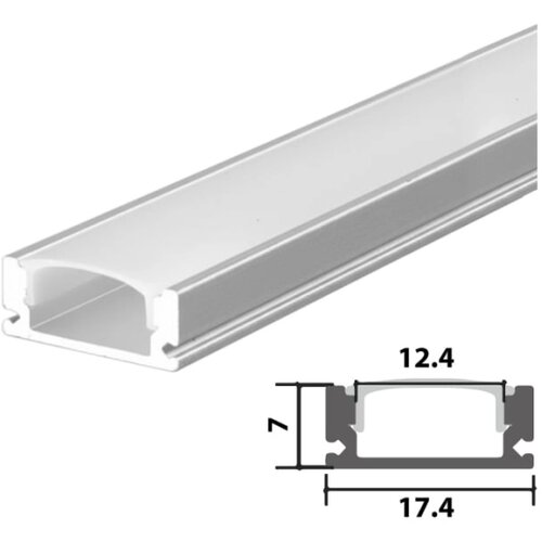  Set aluminijumski profil za LED trake 1m 17.4x7 LPR-509/1-SET Cene