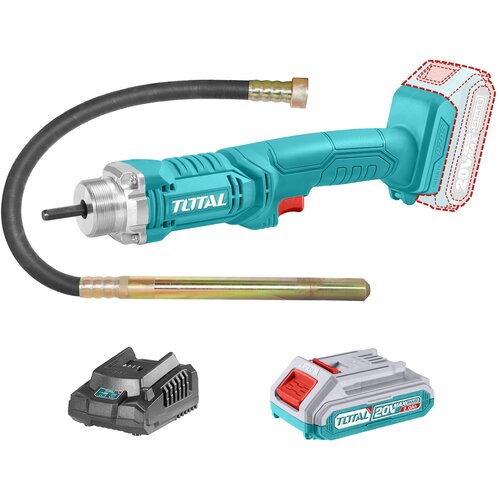 Total Akumulatorski betonski vibrator 2300rpm/20V/2.0Ah-7.5Ah/P20S (SET Baterija 1x2Ah, Punjač) (TCVLI2023011) Slike