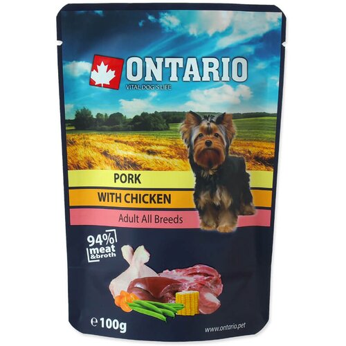 Ontario Dog - pi&scaron;čanec, svinjina in zelenjava v juhi - 100 g 100 g Cene