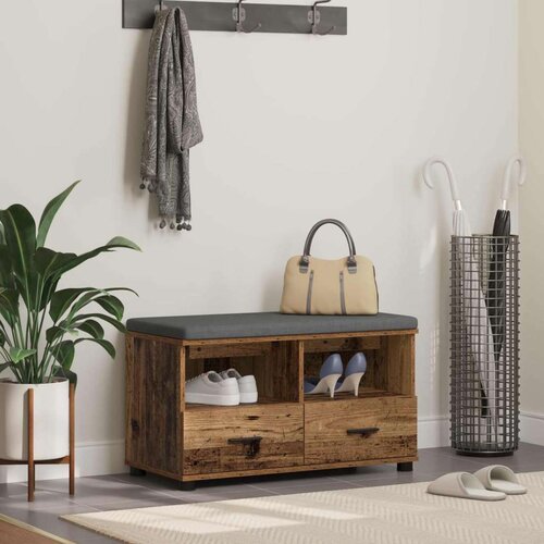  Klupa za hodnik s jastukom Staro drvo 80 x 38 x 46 cm Cijene