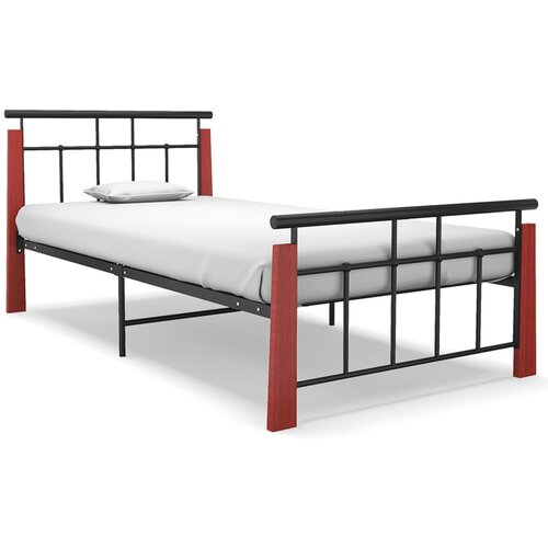 VidaXL Okvir za krevet od metala i masivne hrastovine 90 x 200 cm Slike