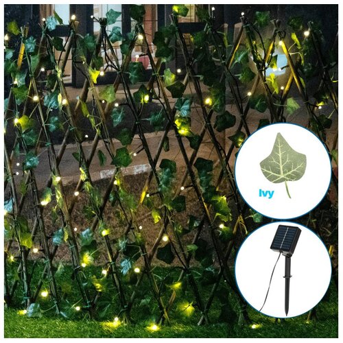 Aigostar LED solarni niz 102xLED/2x0,7m IP65 topla bela ivy Cene