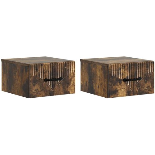 Stenski nočni omarici 2 pcs Dimljen hrast 34,5 x 33 x 20 cm, (5000209493) Cene