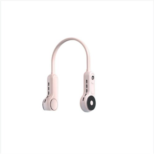 INF Zložljiv ventilator brez lopatic &amp;ndash; dolga življenjska doba baterije, LED zaslon, mehak silikon, prenosno hlajenje za prostoročno uporabo Pink, (5000286511) Slike