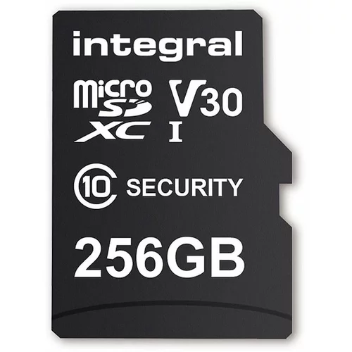 Integral Spominska kartica Micro SDXC USH-I C10 U3, 100 MB/s, 256 GB, varnostne kamere
