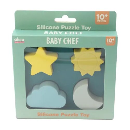BABY CHEF silikonske puzzle nebo, tamno plavo Cene