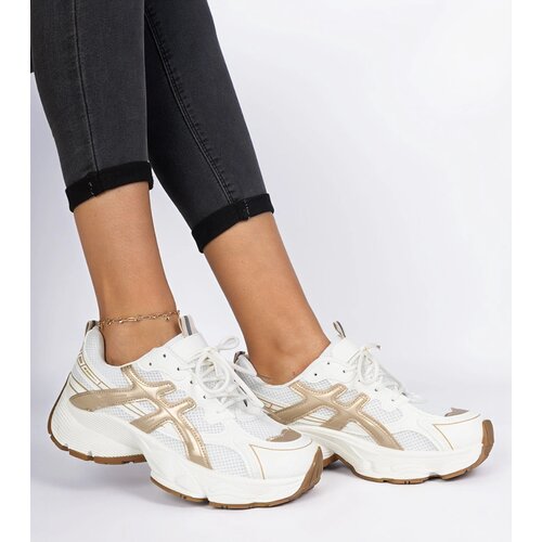 Gemre Beige women&amp;#039;s sneakers with a chunky sole Enos Slike