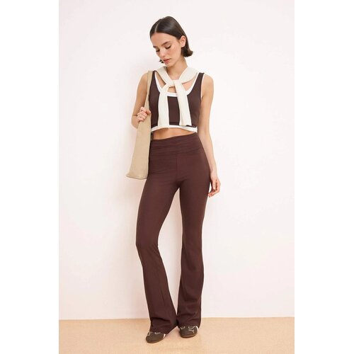 TRENDYOLMILLA ženske pantalone Twoss26Pl00077, braon-braon Cene