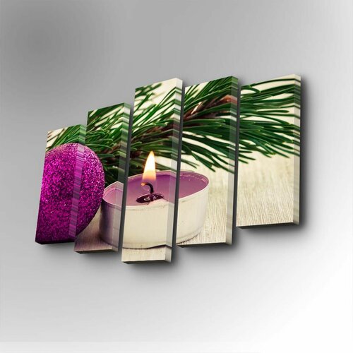 Wallity 5PUC-078 multicolor decorative canvas painting (5 pieces) Slike