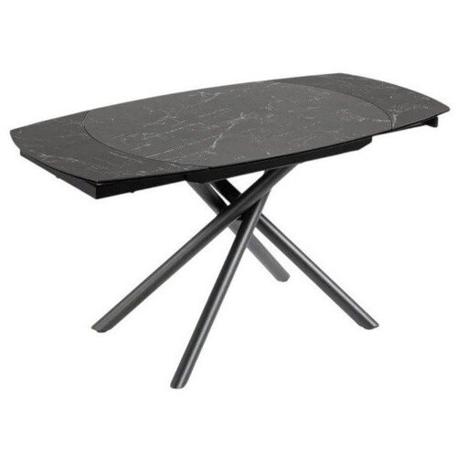 Kave Home Raztegljiva jedilna miza z dodatno plo&amp;scaron;čo s keramično plo&amp;scaron;čo 100x130 cm Yodalia &amp;ndash; Slike