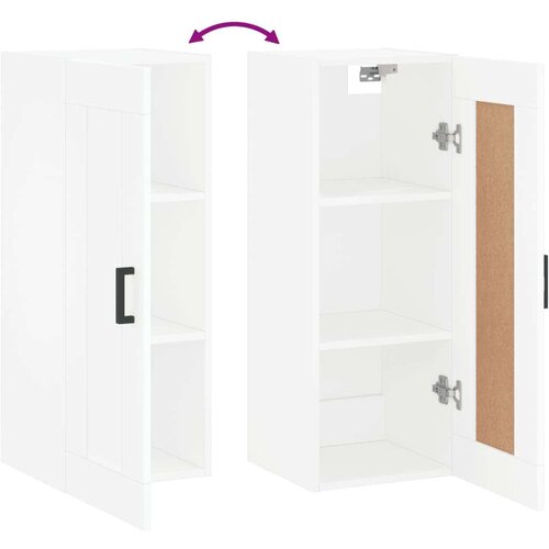 VidaXL Stenska omarica bela 34,5x34x90 cm inženirski les Slike