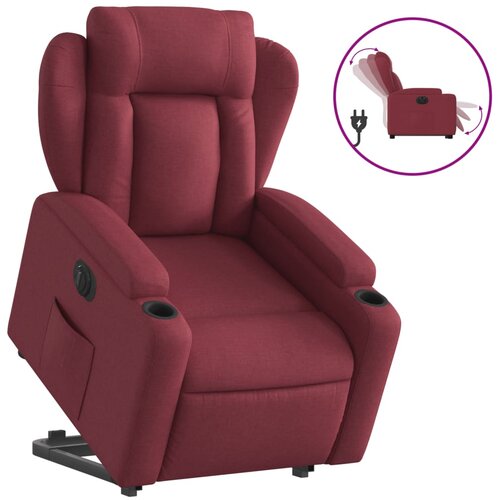 Maison Chic Električni naslanjač - Relax naslanjač s funkcijo vstajanja vinsko rdeč, (22062298) Cene