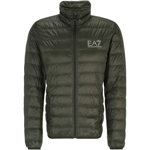 Ea7 Emporio Armani Zimska jakna tamno zelena / bijela