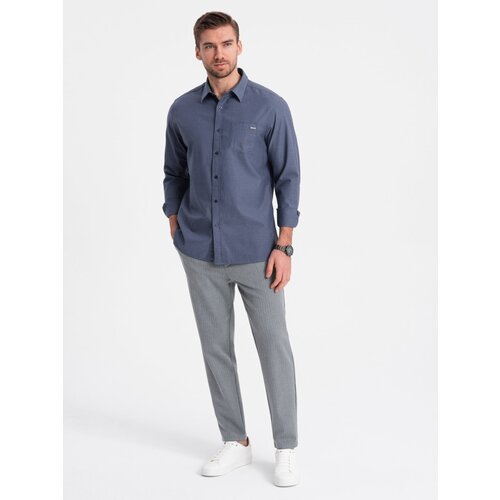 Ombre Men&amp;#039;s chino pants with elastic waistband - gray Slike