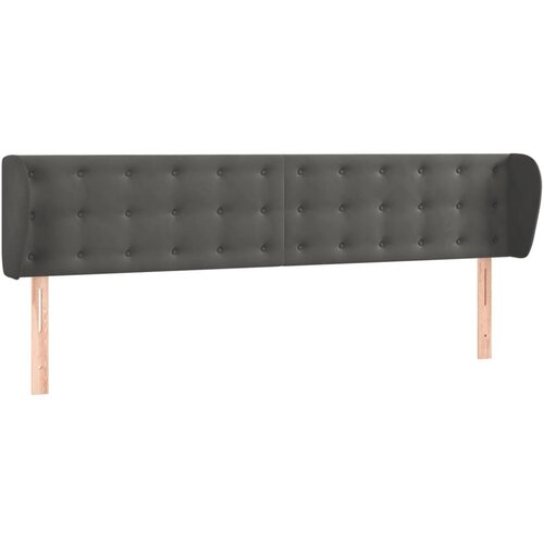 Maison Chic vzglavna omarica - nočna omarica - posteljna omarica z u&amp;scaron;esi temno sivo 183x23x78/88 cm žamet, (21707770) Slike
